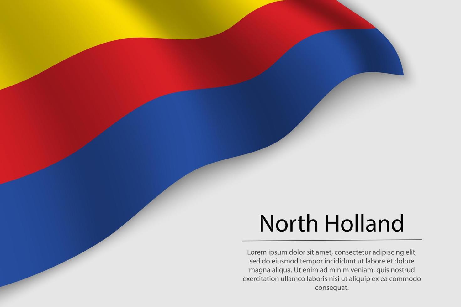 ola bandera de norte Holanda es un provincia de Países Bajos. bandera vector