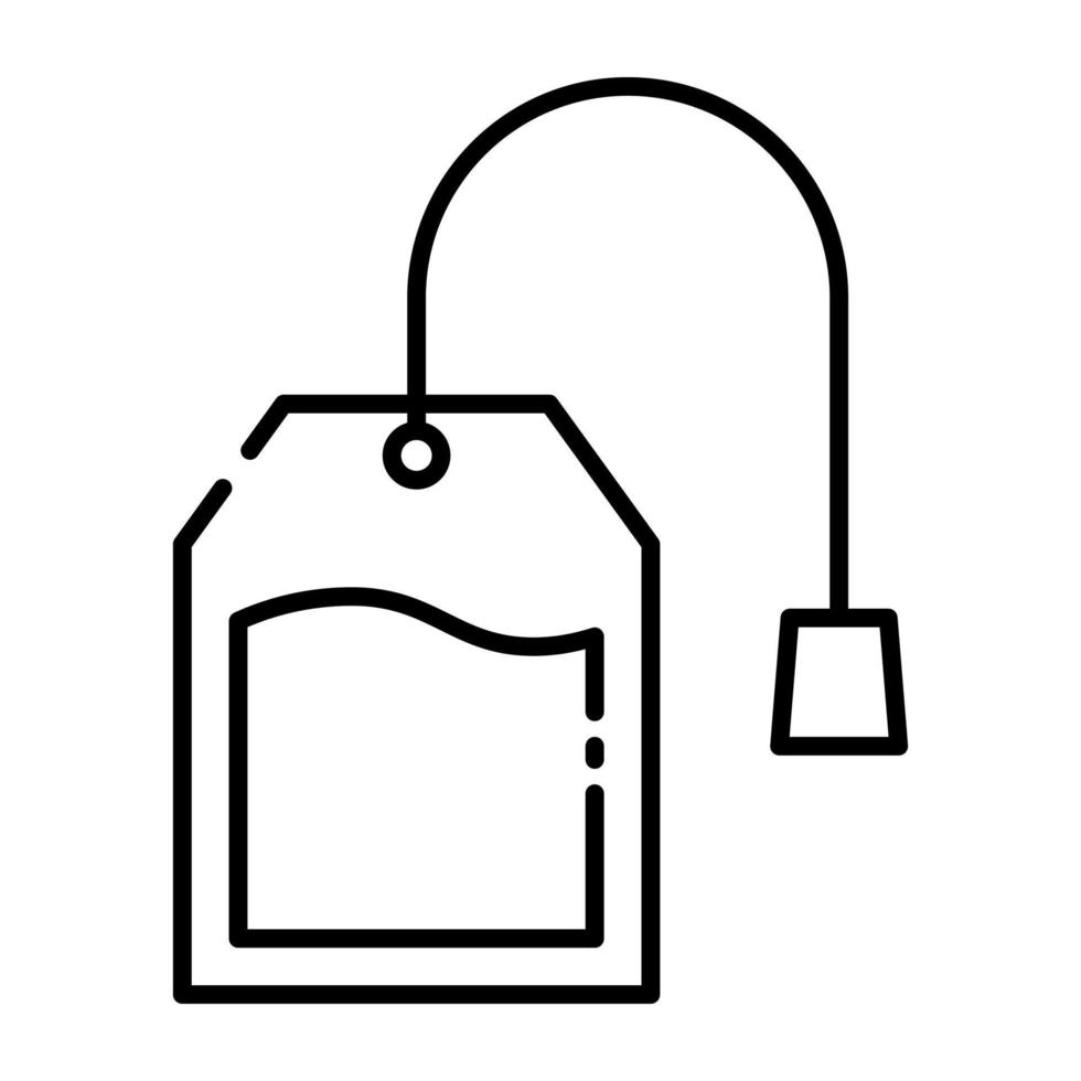Tea bag line icon. vector