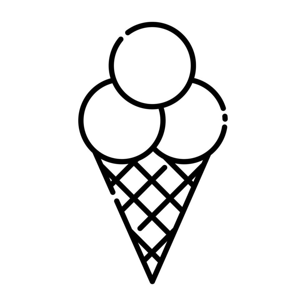 Ice cream line icon. vector