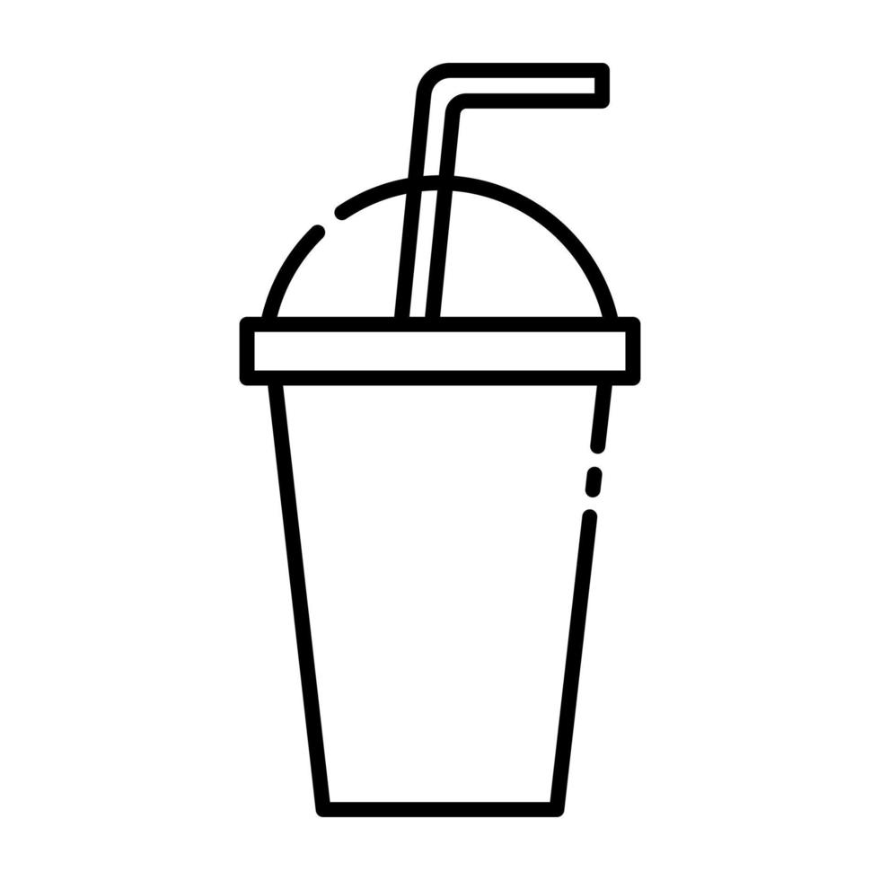 Soft drink line icon. vector