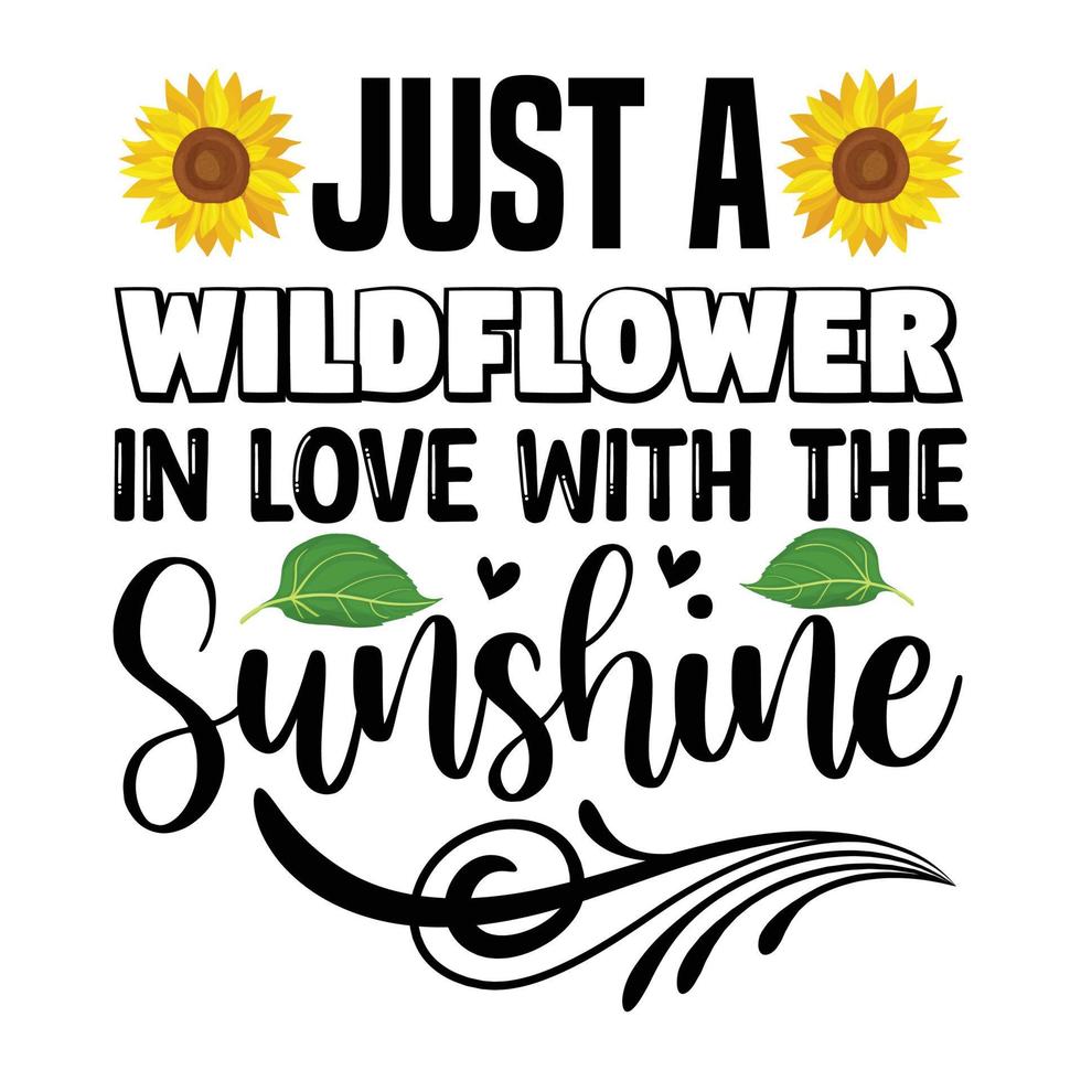 Just a wildflower in love with the sunshine vector