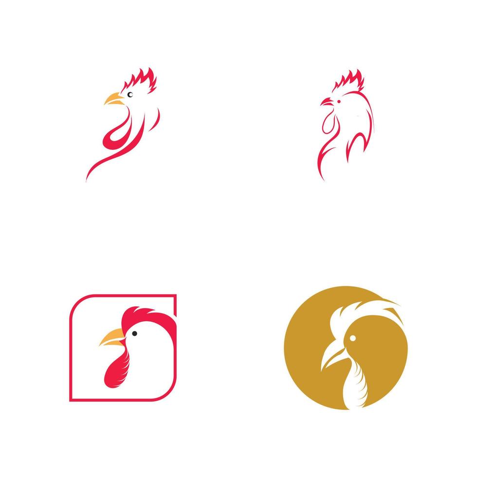 Rooster logo images illustration design vector
