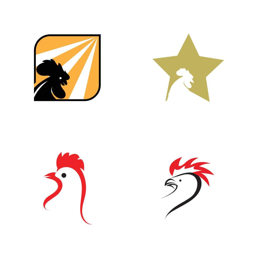 Rooster logo images illustration design vector