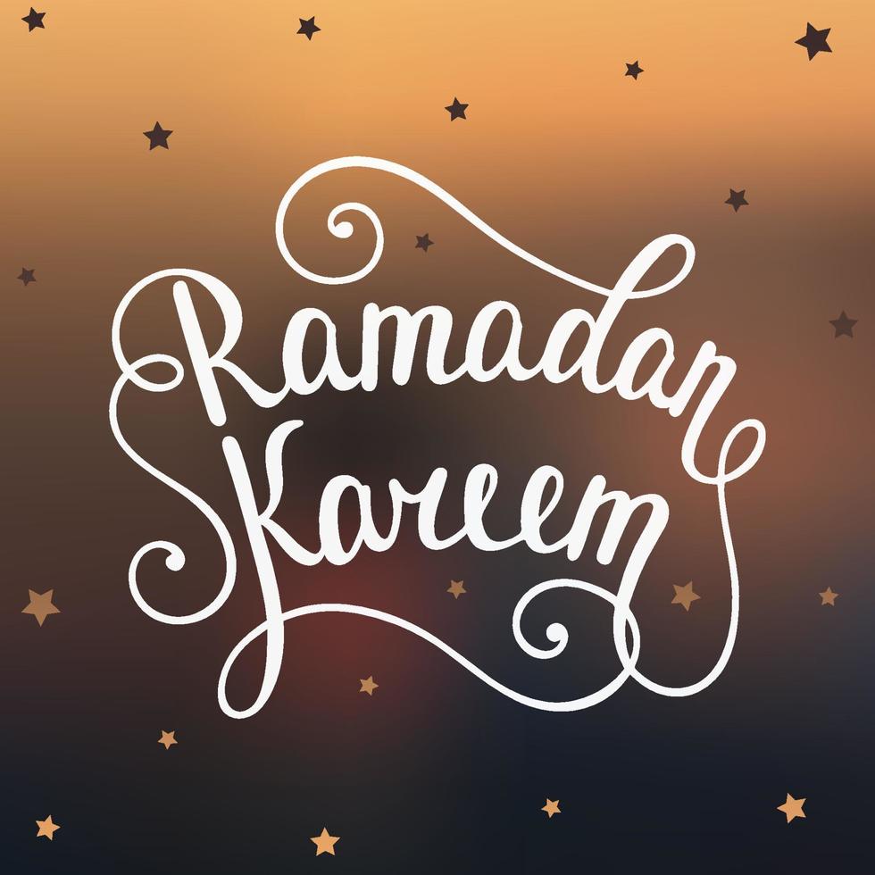 Ramadan Kareem greeting card design template vector