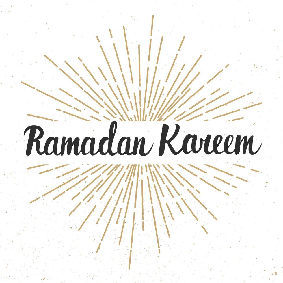 Ramadan Kareem greeting card design template vector