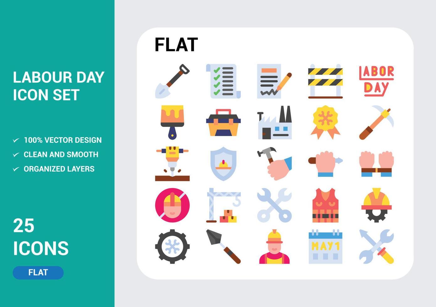 Labour day Icon pack vector