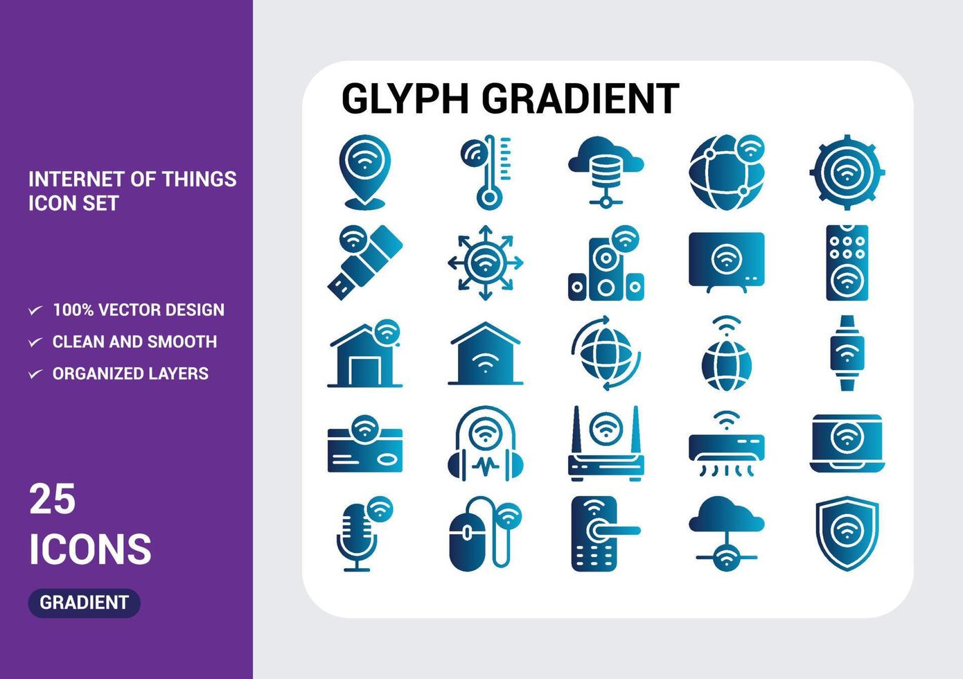 Internet of things Icon pack vector