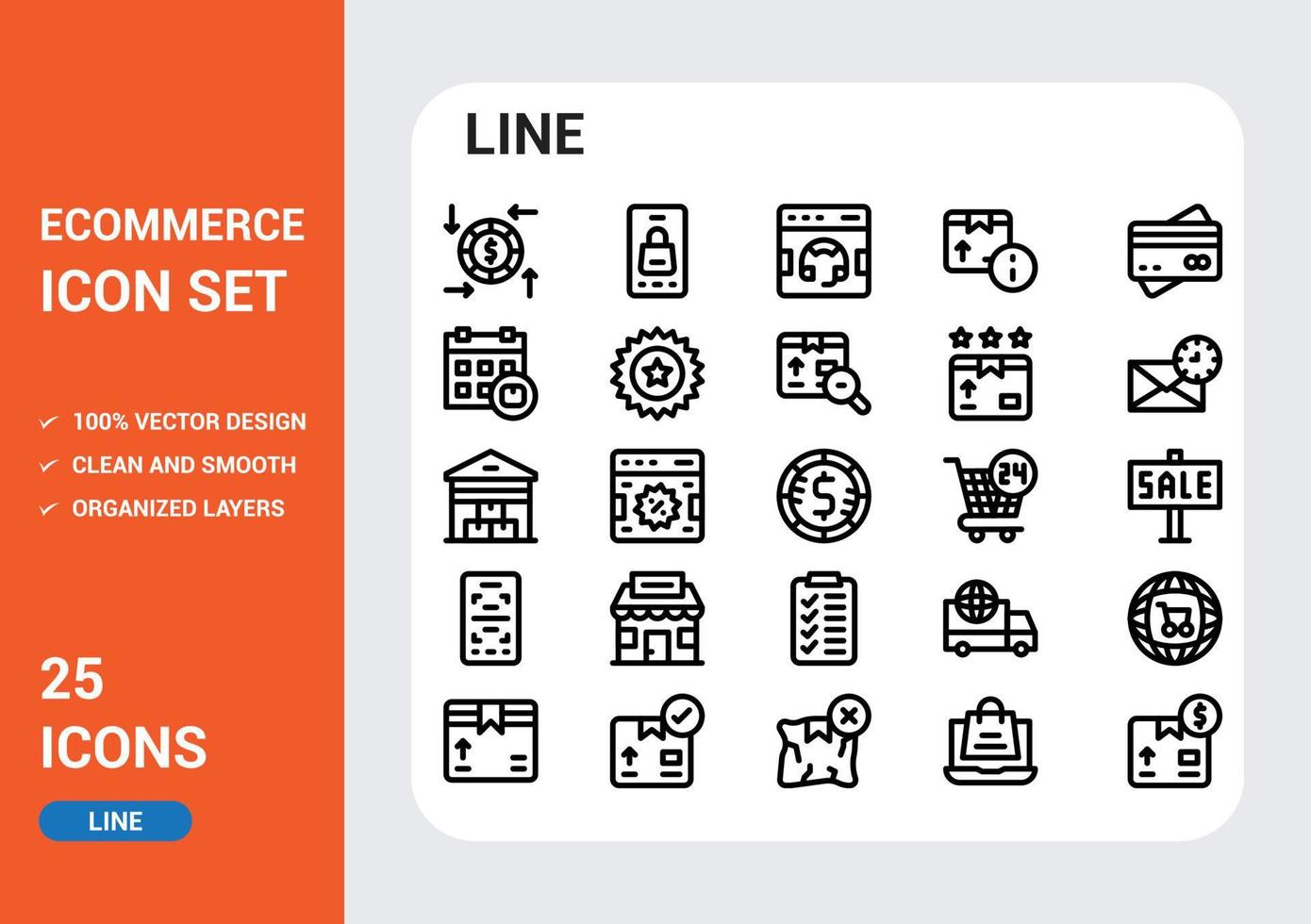 E-COMMERCE icon pack vector