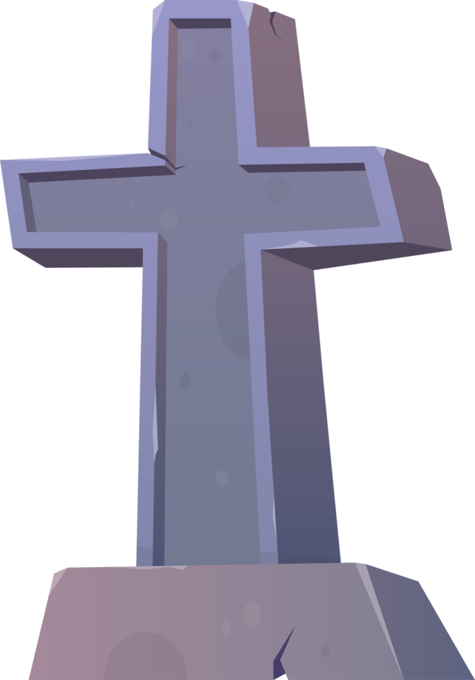 Gothic tombstones and stone crosses png