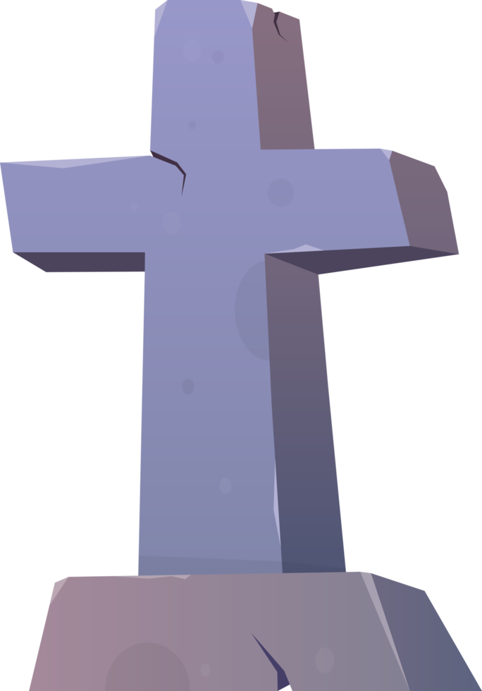 Gothic tombstones and stone crosses png