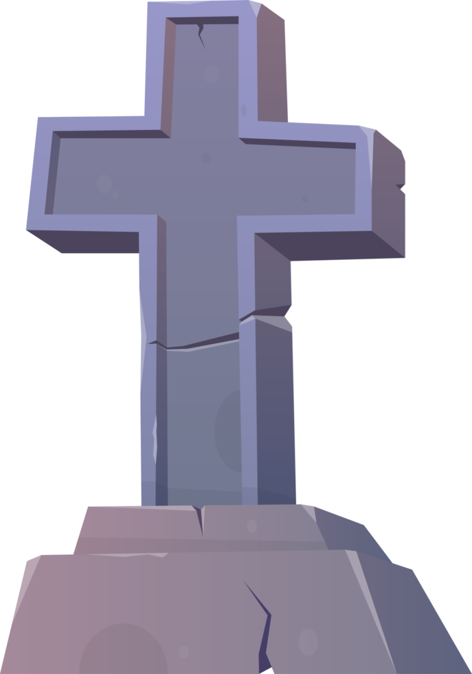 Gothic tombstones and stone crosses png