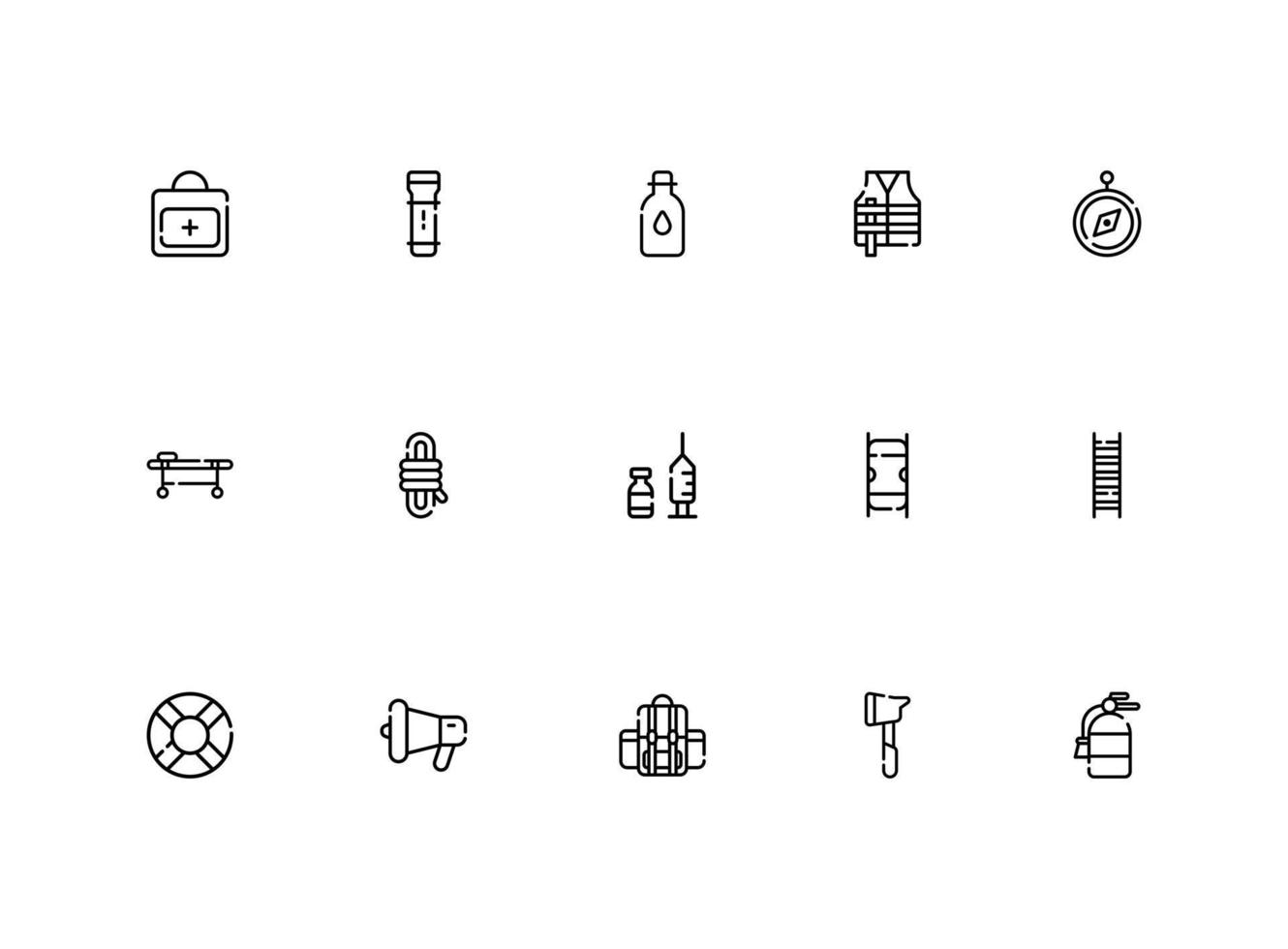 Rescue icons. Rescue icon set. Vector illustration.