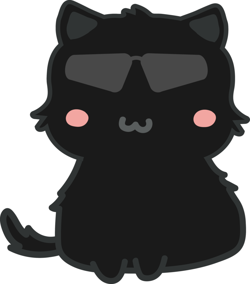 gato con Gafas de sol dibujos animados personaje recortar png