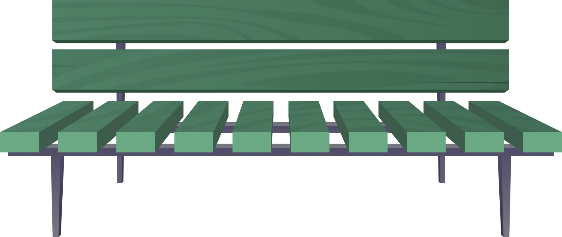 Park bench in cartoon style png