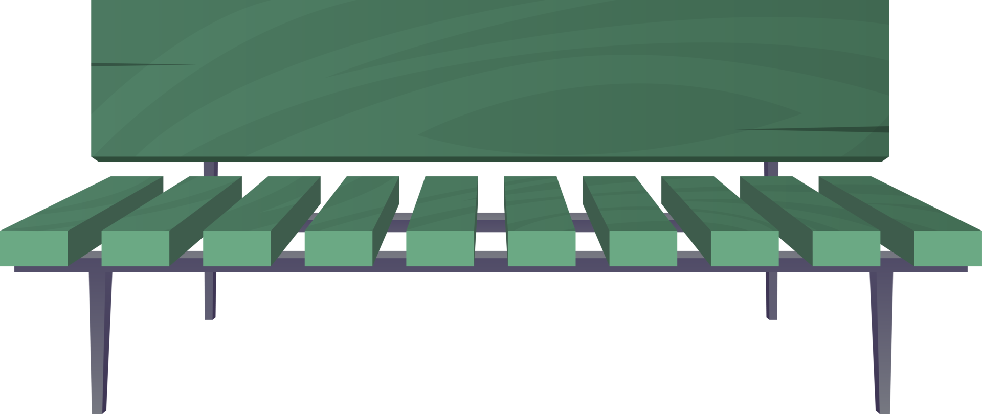 Park bench in cartoon style png