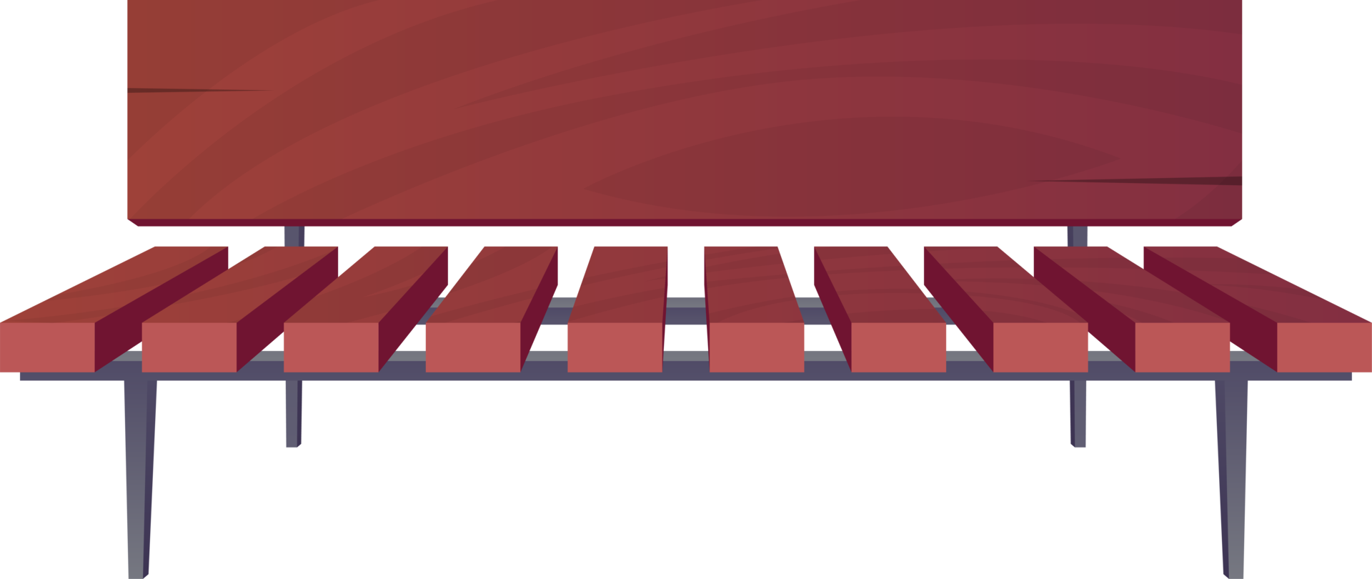 exterior-metal-bench-isolated-bench-park-bench-3d-png-transparent