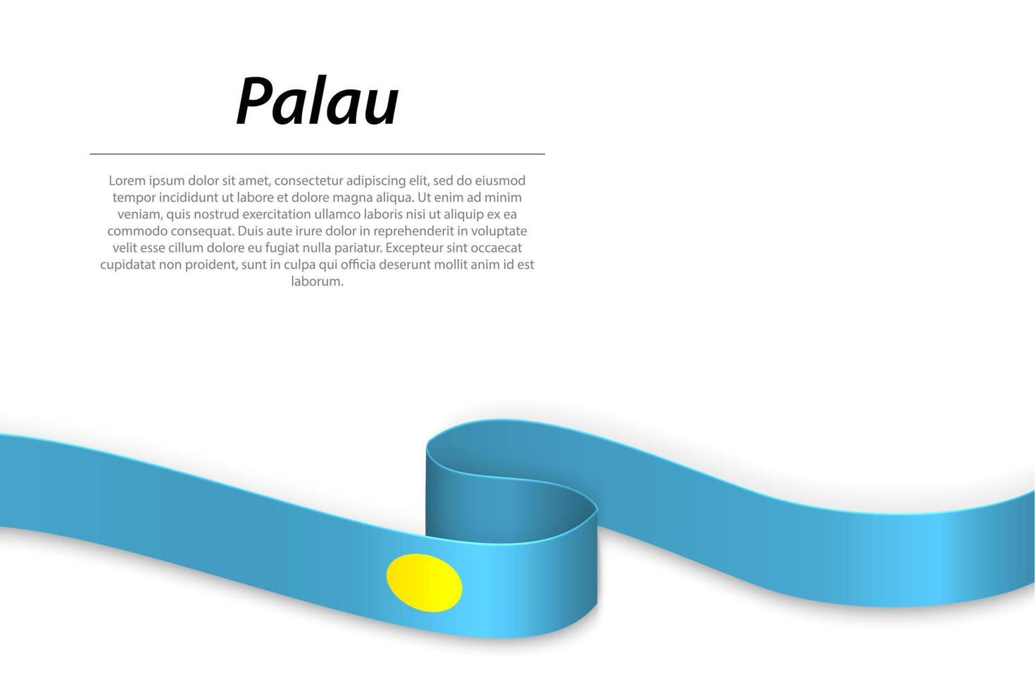 cinta ondeante o pancarta con bandera de palau vector