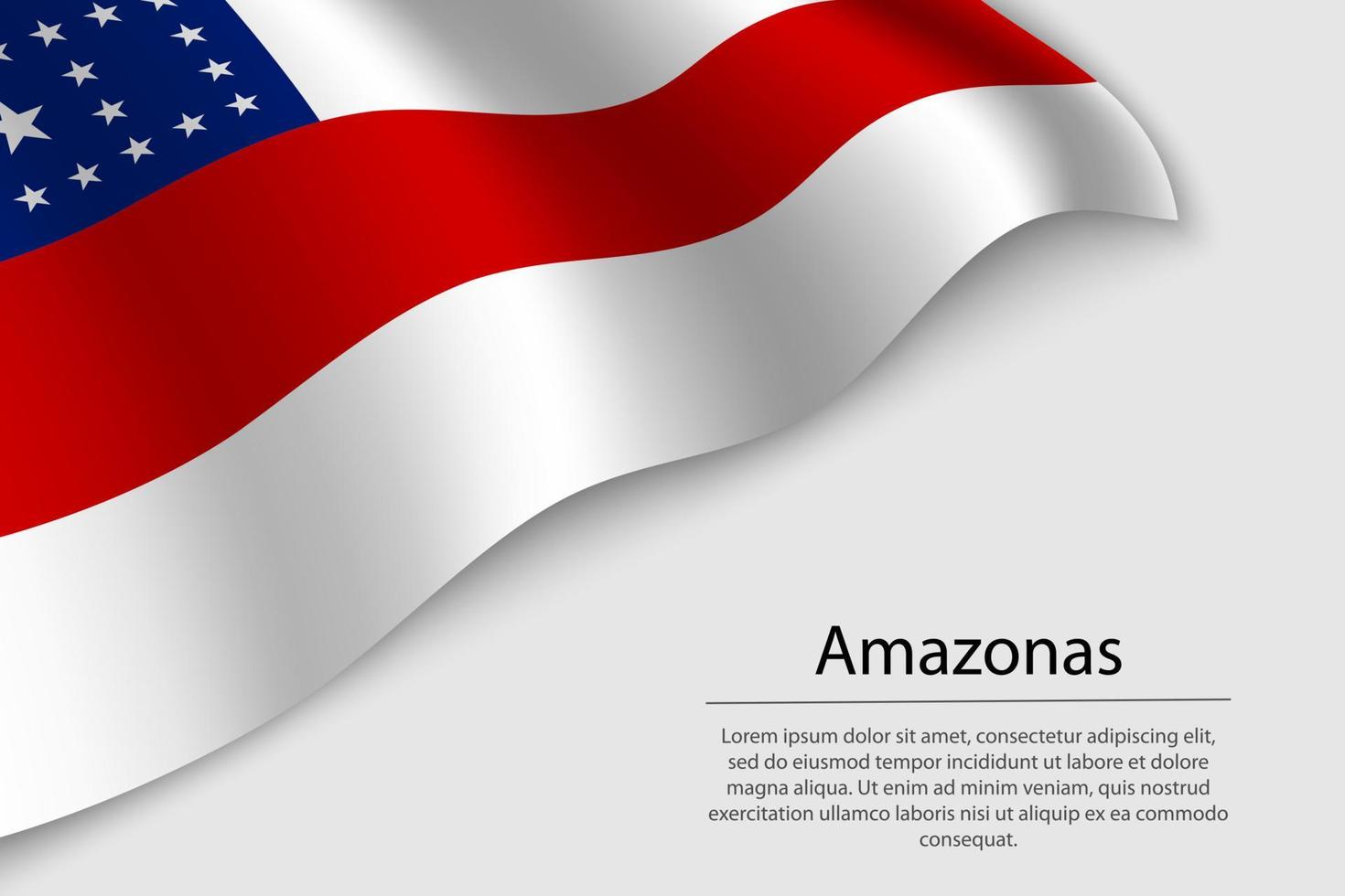 ola bandera de amazonas es un estado de brazi vector