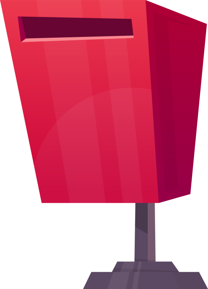 Colored trash can in cartoon style png