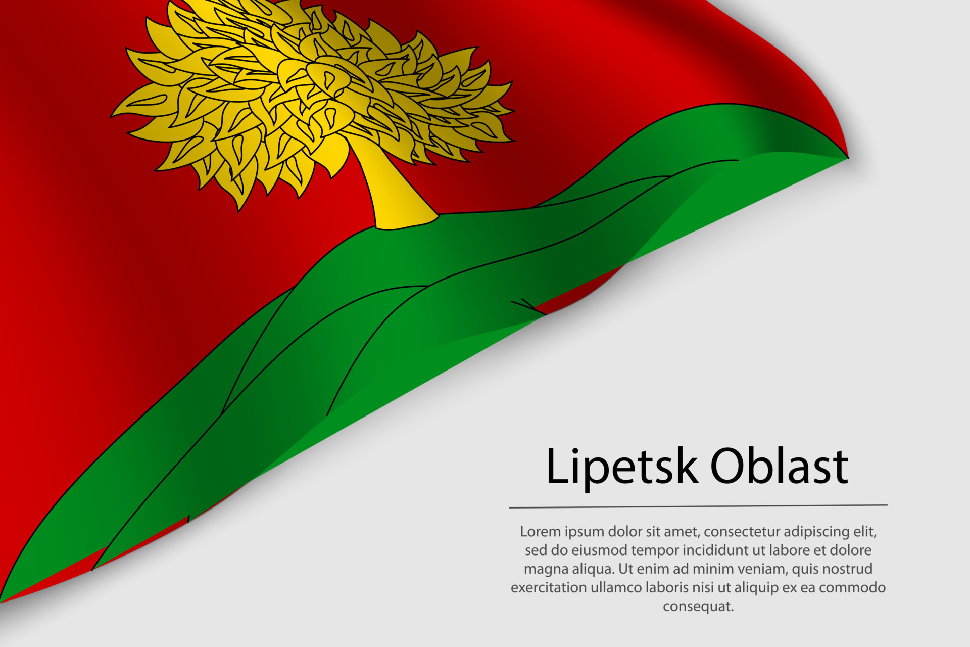 Wave flag of Lipetsk Oblast is a region of Russia 21849106 Vector Art ...