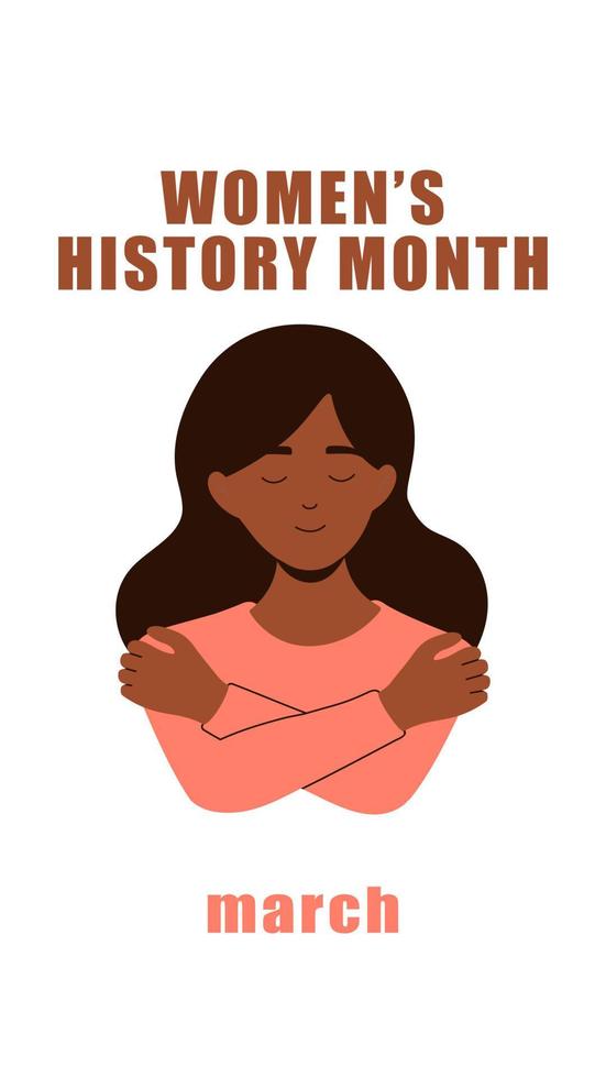 ilustración vectorial del mes de la historia de las mujeres. vector