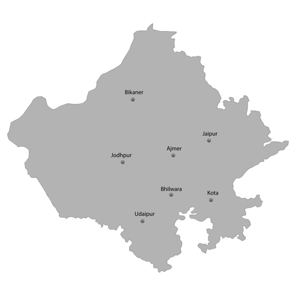 High Quality map state of India. vector