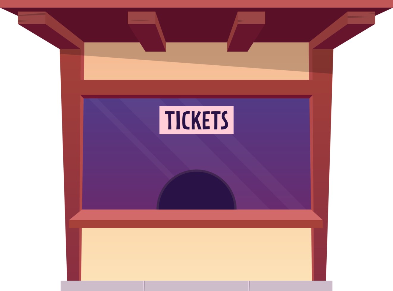 Building in cartoon style png