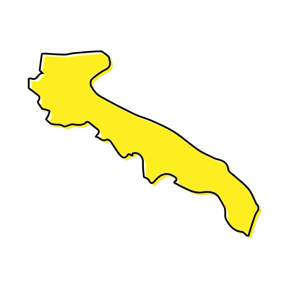 sencillo contorno mapa de apulia es un región de Italia vector