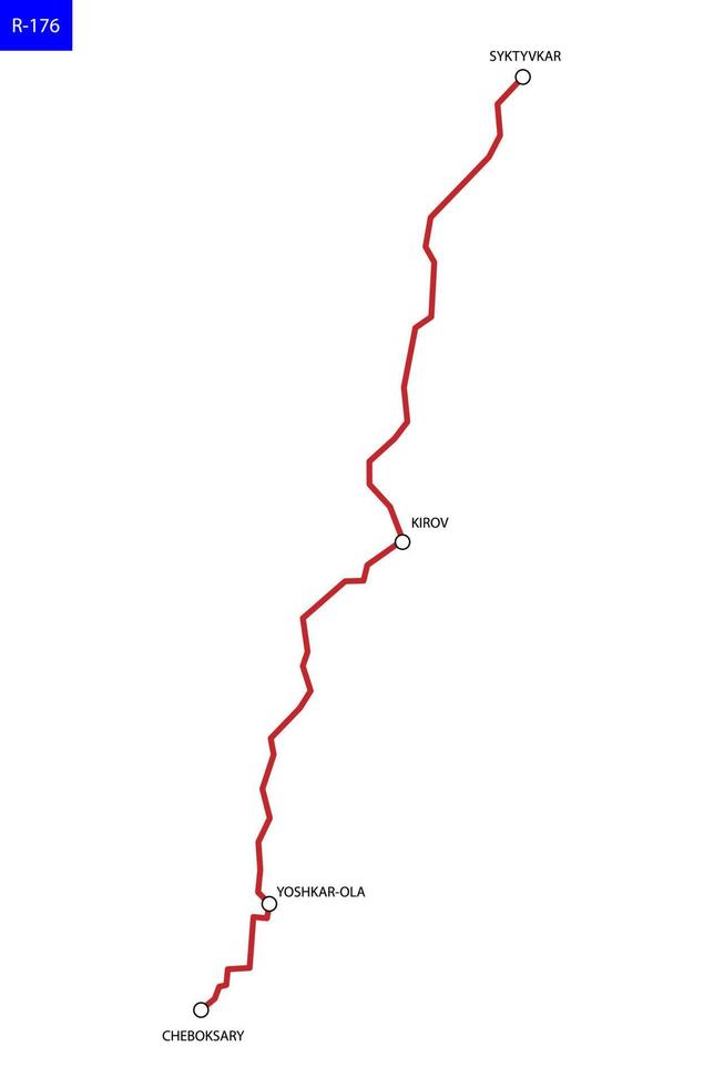 la carretera mapa de Rusia vector