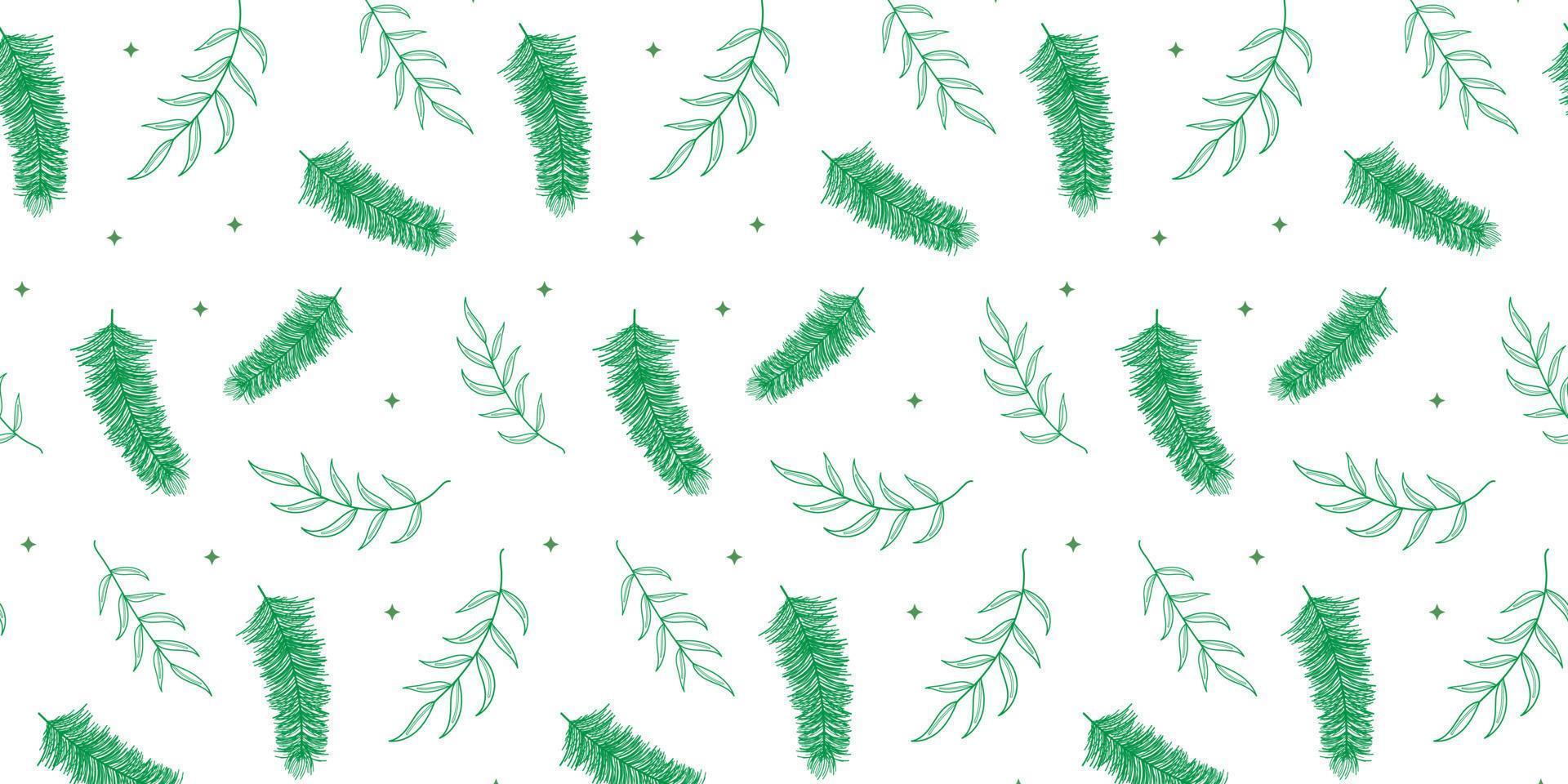 Seamless pattern background. Tropical leaf theme illustration vector