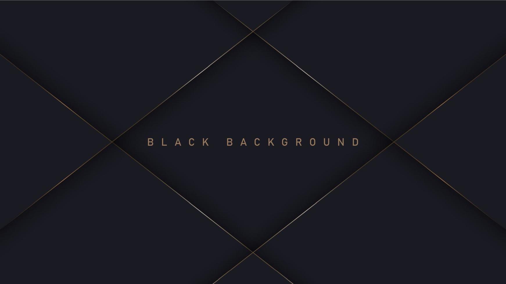 Black luxury background with shadow elements, template for your design vector