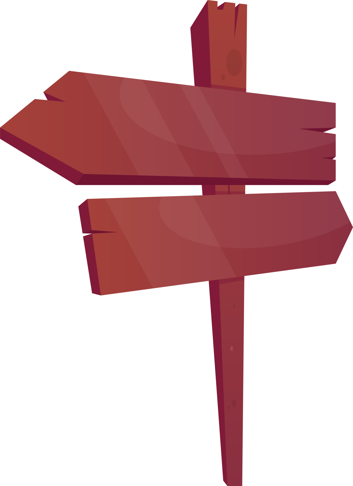 Wooden Directional Sign Board In Cartoon Style 21849511 PNG wooden-directional-sign-board-in-cartoon-style-21849511-png