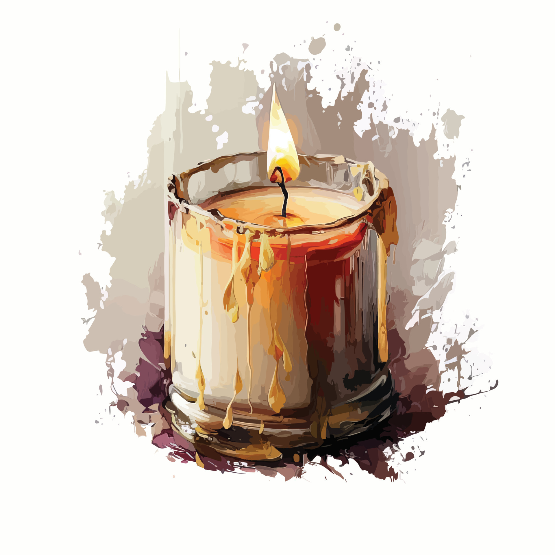 watercolor-melted-candle-21849610-vector-art-at-vecteezy