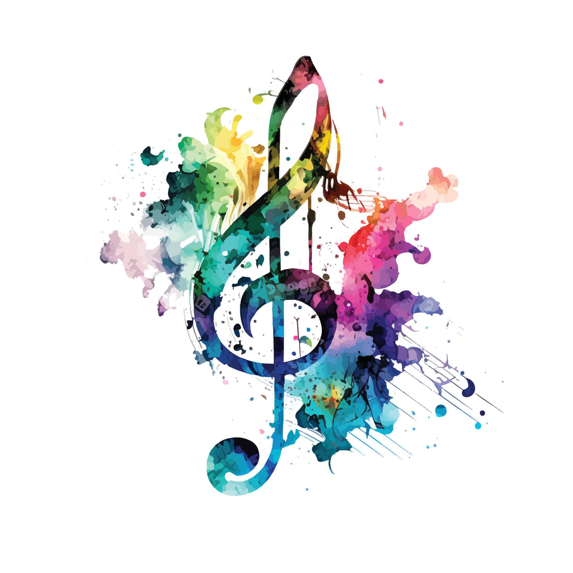Watercolor music note 21849612 Vector Art at Vecteezy