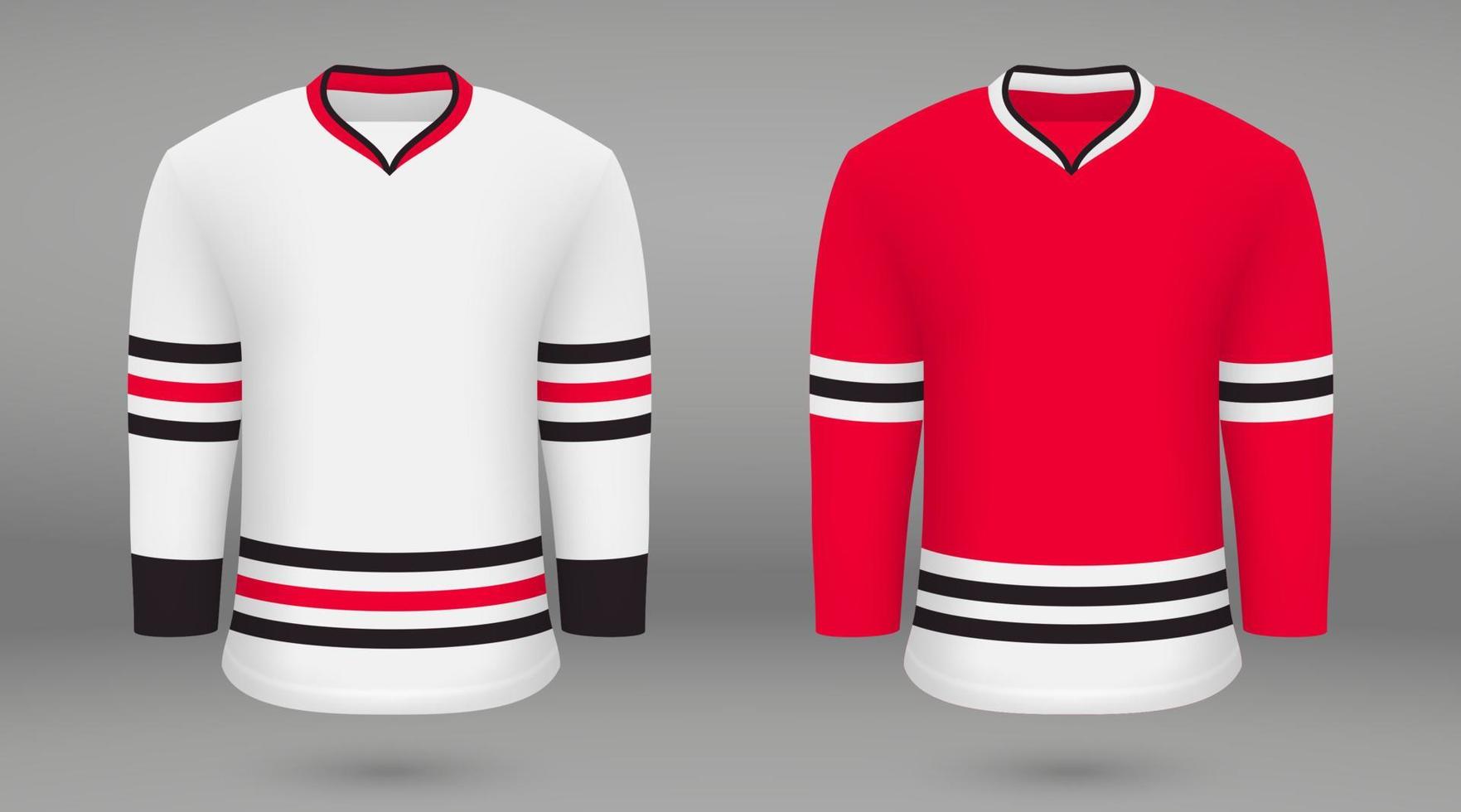 Shirt template forice hockey jersey vector