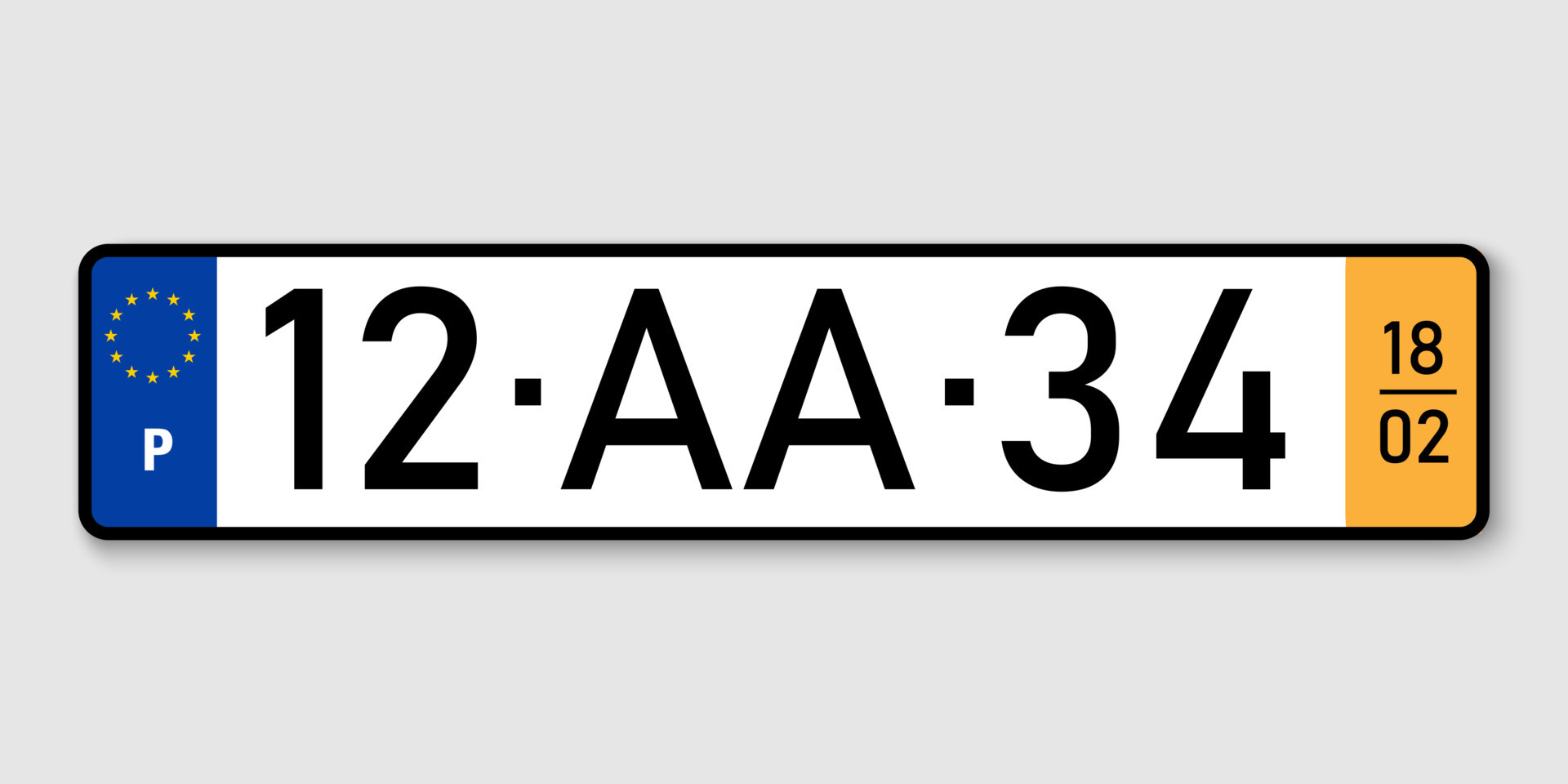 Vehicle registration plates 21849659 Vector Art at Vecteezy