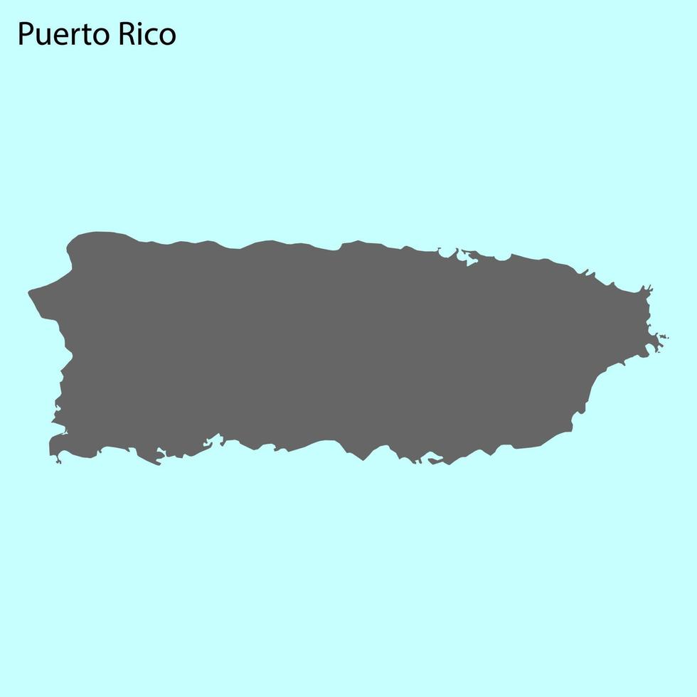 High quality map of island vector