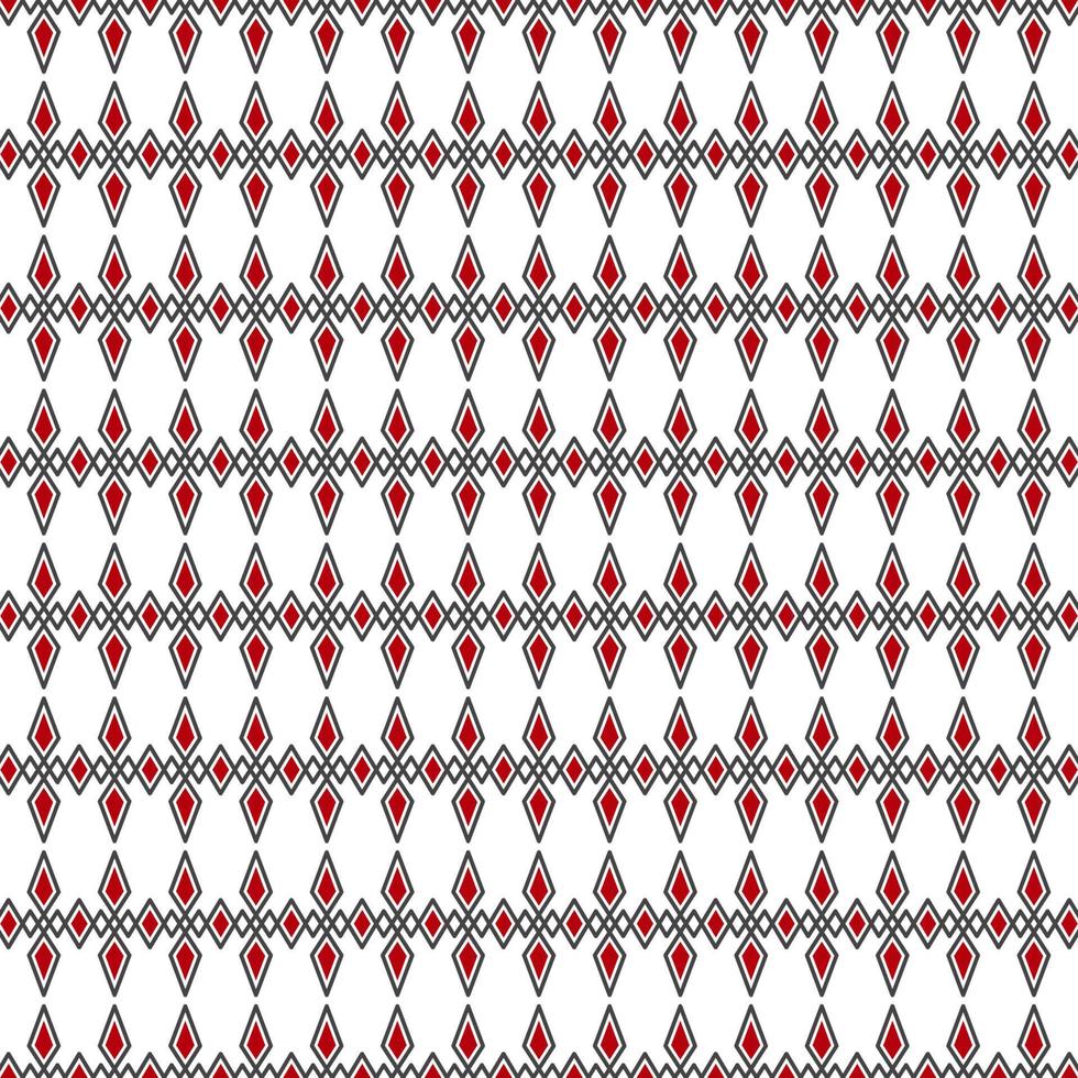 black and red ethnic pattern vector