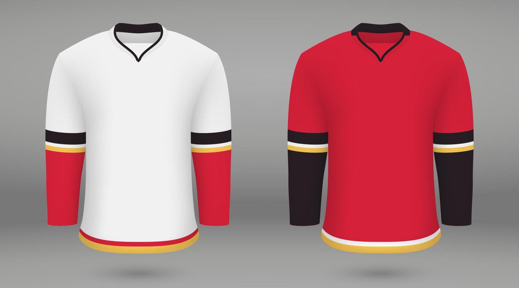 camisa modelo fuerza hockey jersey vector