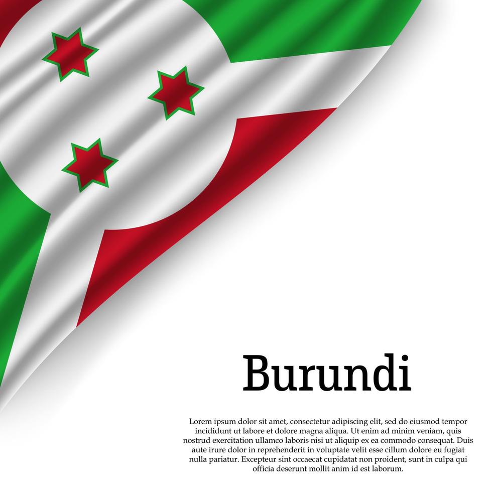 waving flag of Burundi vector