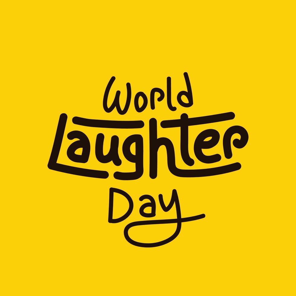 World laughter Day Vector Illustration for greeting card, poster, banner, social media post. Smile day logo.