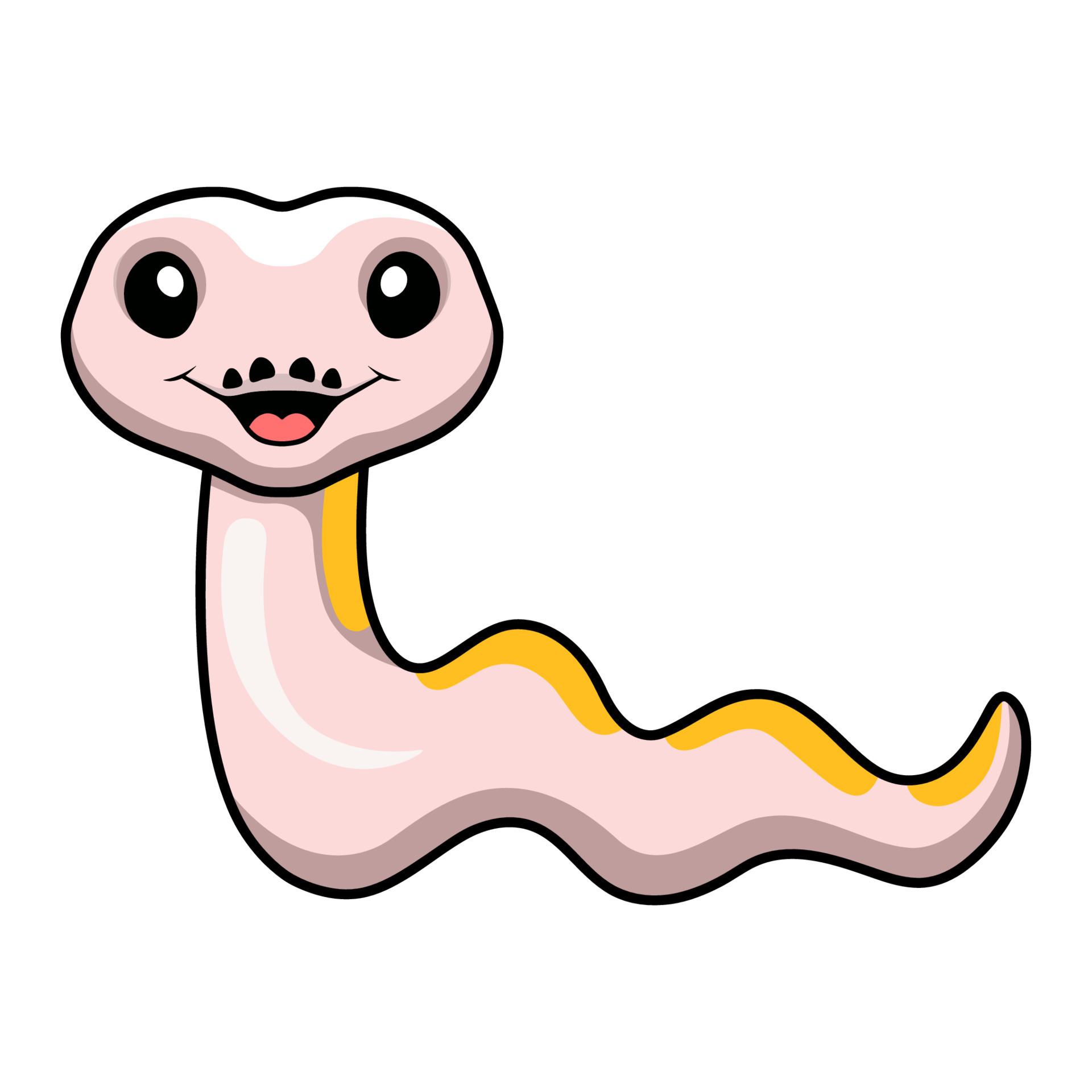 Cute super cinnamon banana ball python cartoon 21850066 Vector Art at