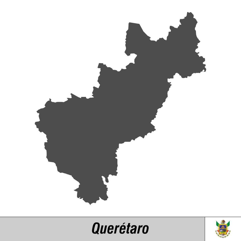 High quality map with flag state of Mexico vector