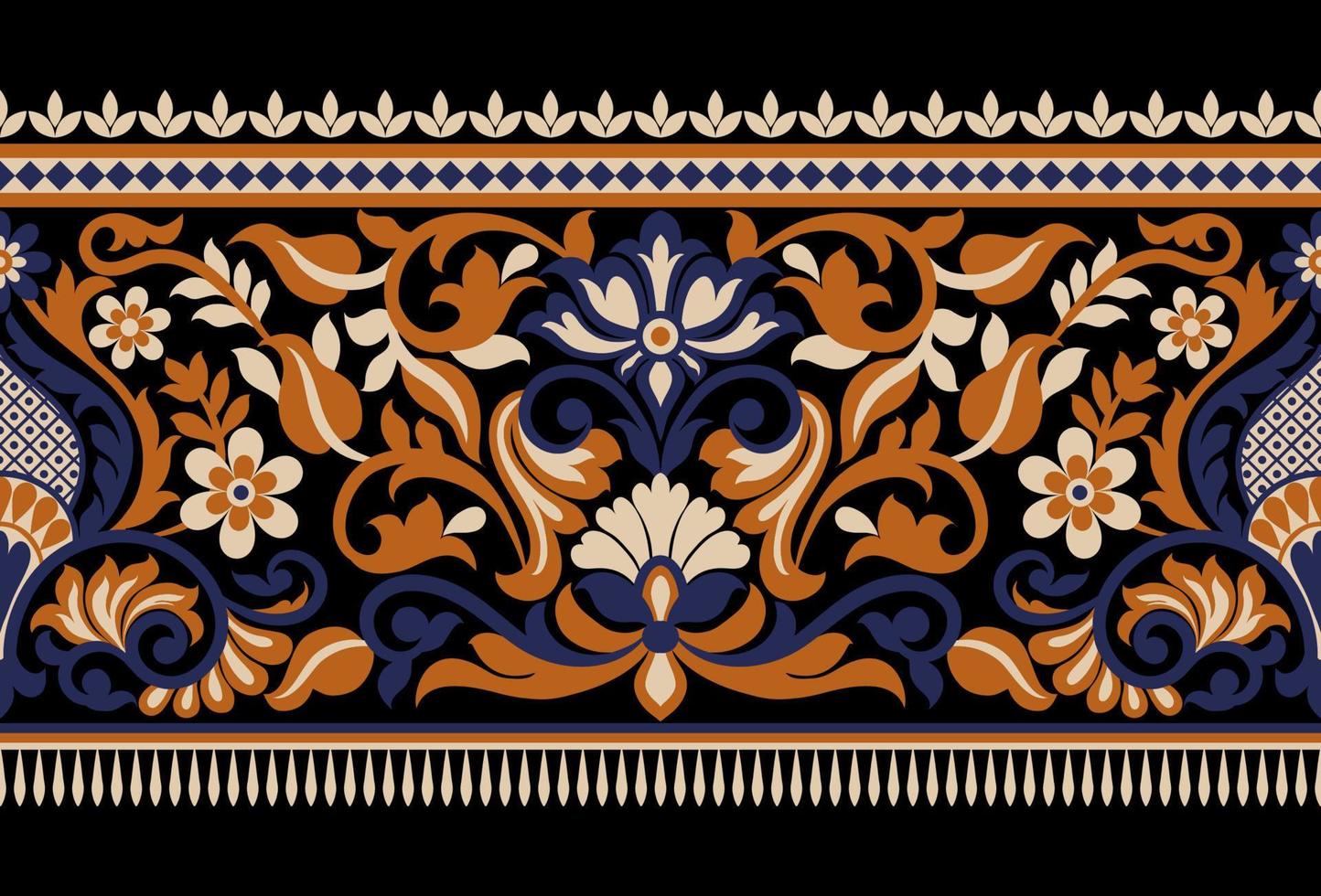 Geometrical and Ethnic Textile neckline design and motif for textile branding Fabric illustration Design for cover, fabric, textile, wrapping paper vector