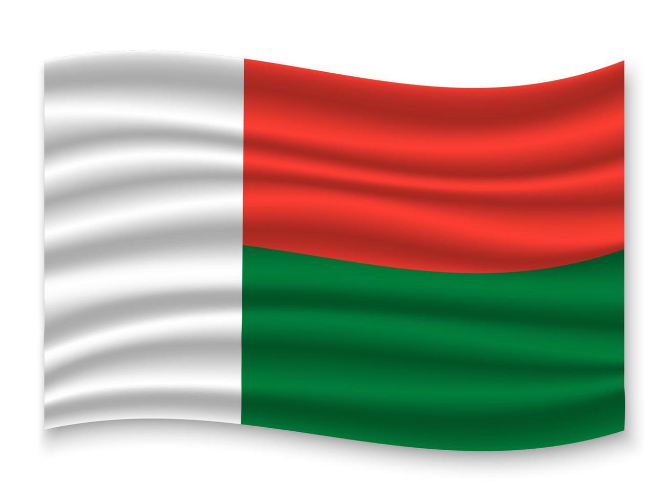 3D Waving Flag  . Vector illustration