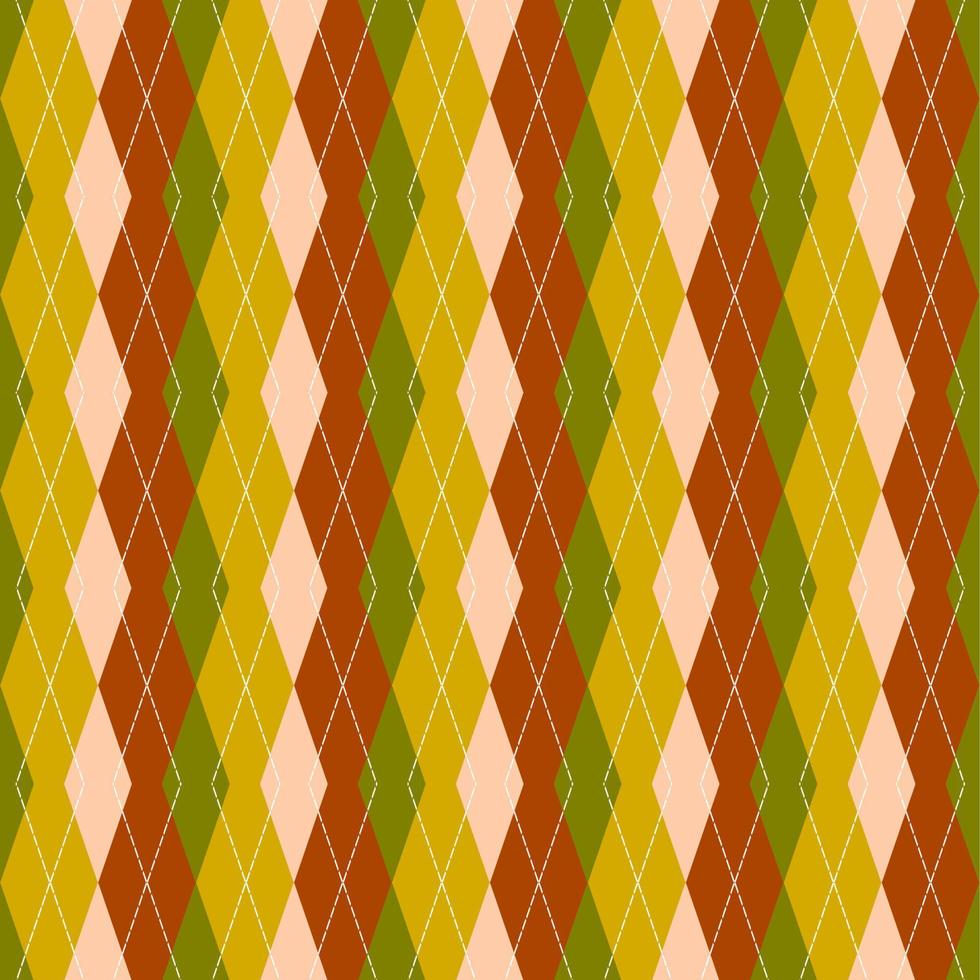 yellow and pink argyle seamless pattern vector