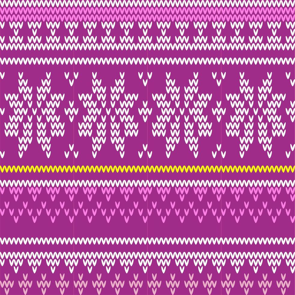 purple seamless knitted pattern background vector