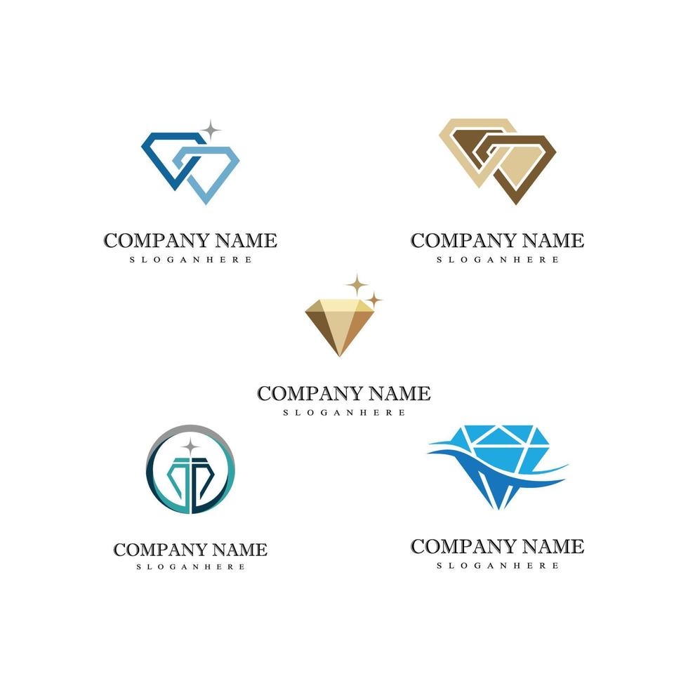 diamante logo modelo vector símbolo naturaleza