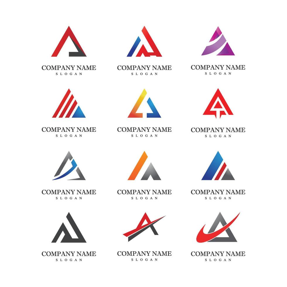 Futuristic Triangle Chain logo design inspiration vector