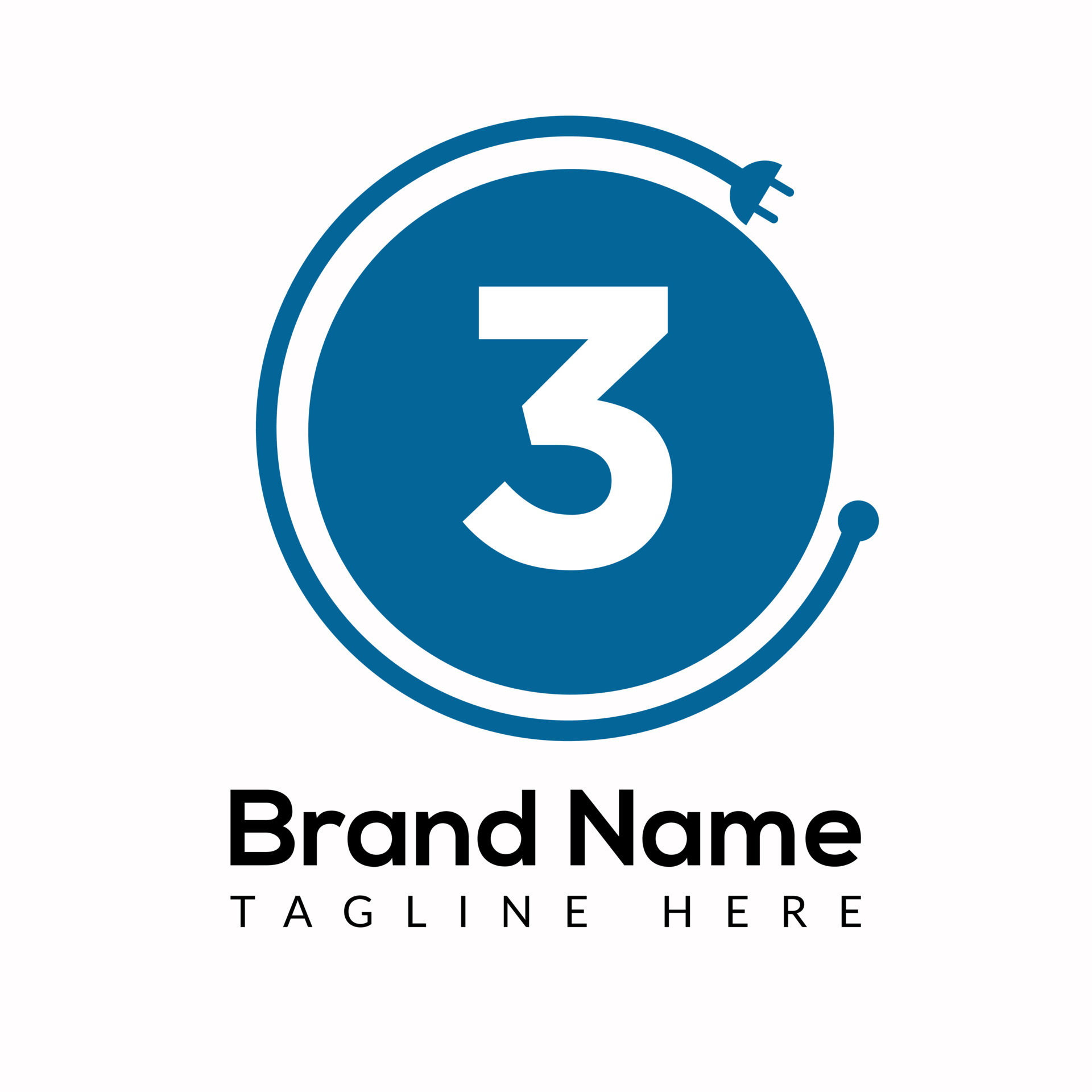 Socket Template On 3 Letter. Socket Logo Design Concept 21850407 Vector ...